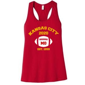 Kansas City 2020 Est 1959 KC Football Women's Racerback Tank