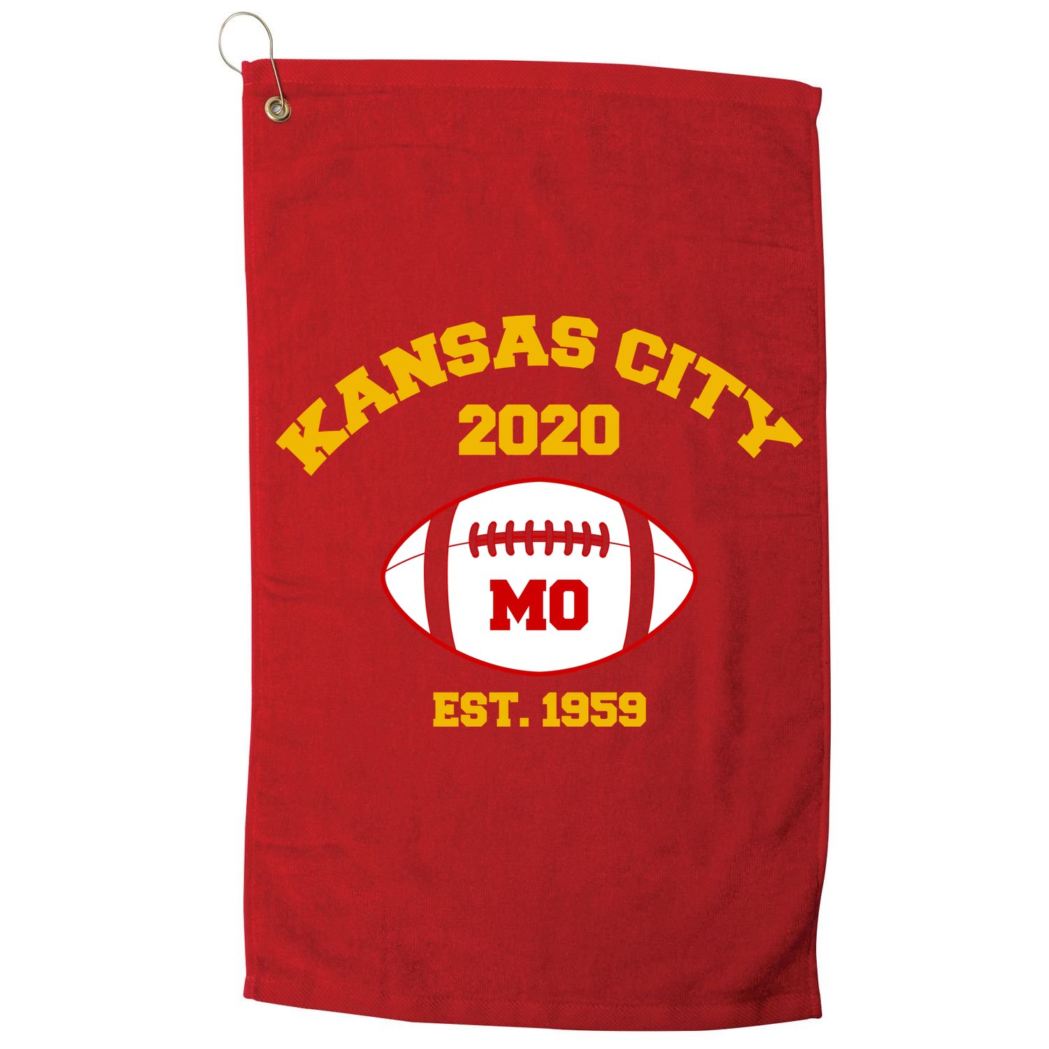 Kansas City 2020 Est 1959 KC Football Golf Towel