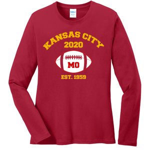 Kansas City 2020 Est 1959 KC Football Ladies Long Sleeve Shirt