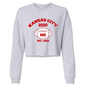 Kansas City 2020 Est 1959 KC Football Cropped Pullover Crew