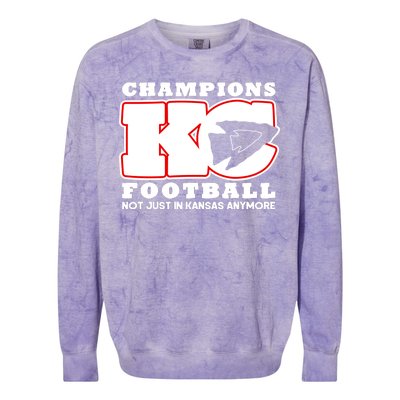 Kansas City Football Champions Colorblast Crewneck Sweatshirt