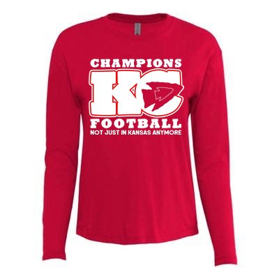 Kansas City Football Champions Womens Cotton Relaxed Long Sleeve T-Shirt