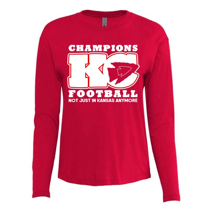 Kansas City Football Champions Womens Cotton Relaxed Long Sleeve T-Shirt