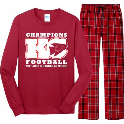 Kansas City Football Champions Long Sleeve Pajama Set