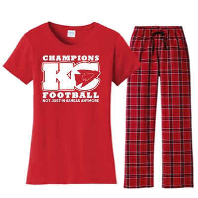 Kansas City Football Champions Women's Flannel Pajama Set