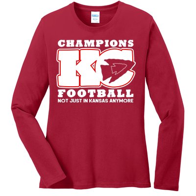 Kansas City Football Champions Ladies Long Sleeve Shirt