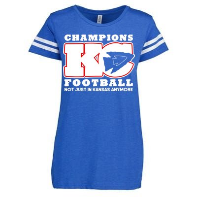 Kansas City Football Champions Enza Ladies Jersey Football T-Shirt