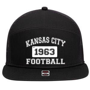 Kansas City Football Est. 1963 7 Panel Mesh Trucker Snapback Hat