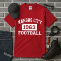 Kansas City Football Est. 1963 Tall T-Shirt
