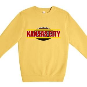 Kansas City Football Logo Premium Crewneck Sweatshirt