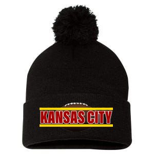 Kansas City Football Logo Pom Pom 12in Knit Beanie