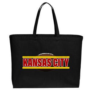 Kansas City Football Logo Cotton Canvas Jumbo Tote