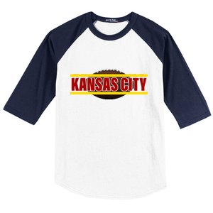 Kansas City Football Logo Baseball Sleeve Shirt