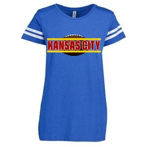 Kansas City Football Logo Enza Ladies Jersey Football T-Shirt