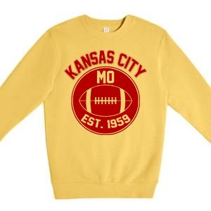 Kansas City Football MO Retro Chief Premium Crewneck Sweatshirt