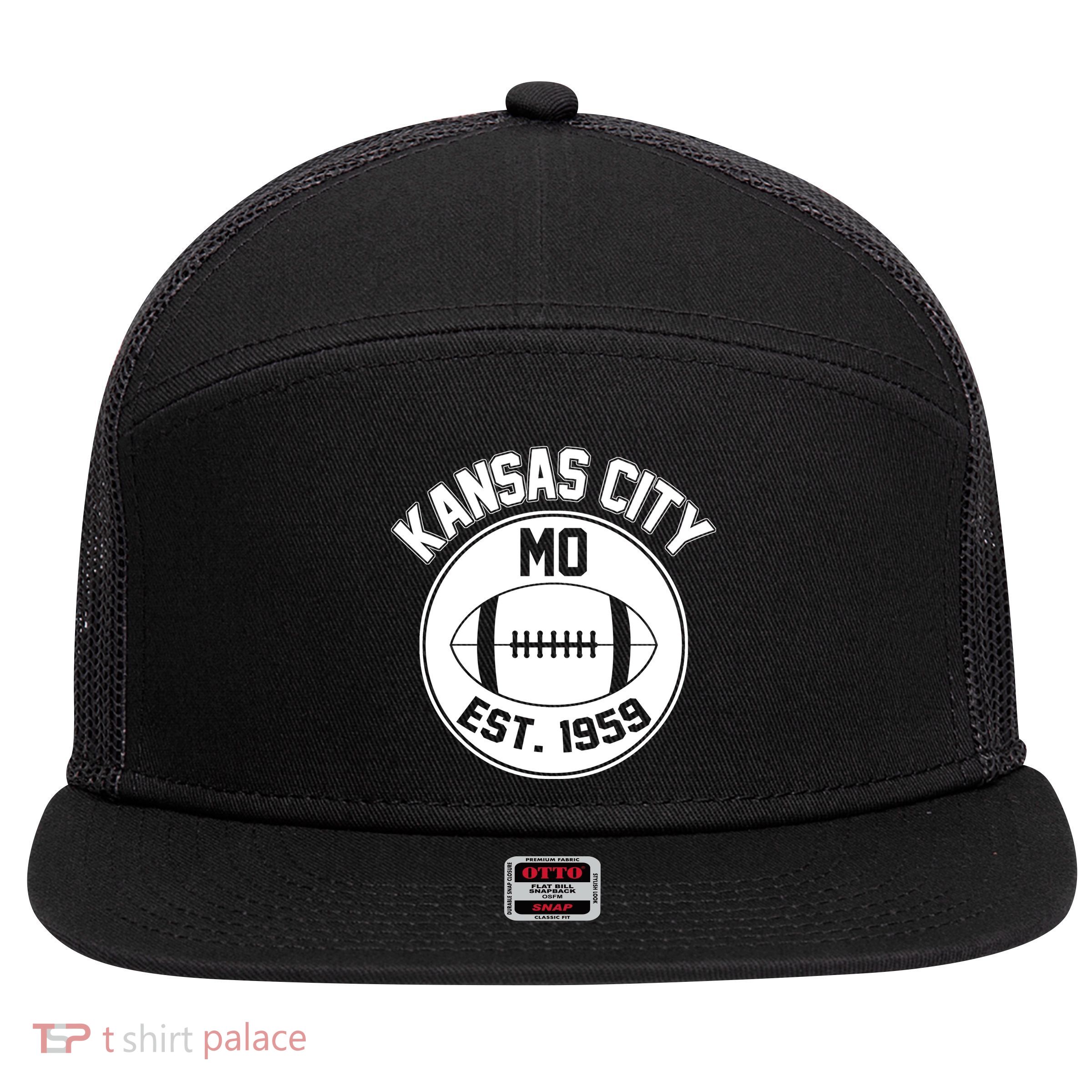 Kansas City Football MO Retro Chief 7 Panel Mesh Trucker Snapback Hat