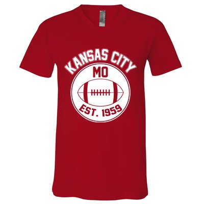 Kansas City Football MO Retro Chief V-Neck T-Shirt