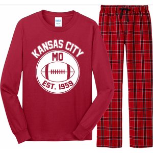 Kansas City Football MO Retro Chief Long Sleeve Pajama Set