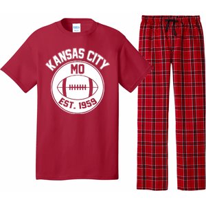 Kansas City Football MO Retro Chief Pajama Set