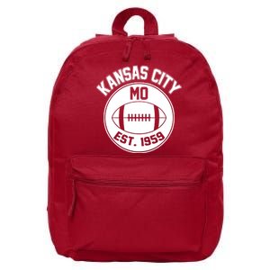 Kansas City Football MO Retro Chief 16 in Basic Backpack