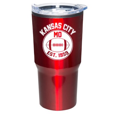 Kansas City Football MO Retro Chief Tumbler