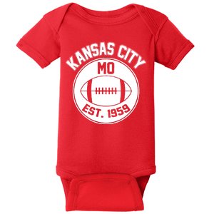 Kansas City Football MO Retro Chief Baby Bodysuit