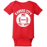 Kansas City Football MO Retro Chief Baby Bodysuit