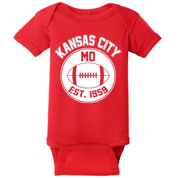 Kansas City Football MO Retro Chief Baby Bodysuit