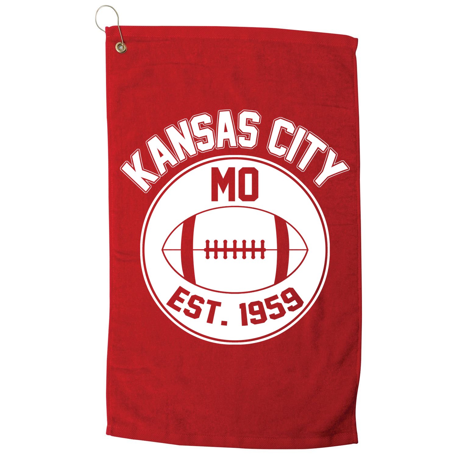 Kansas City Football MO Retro Chief Golf Towel