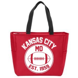 Kansas City Football MO Retro Chief Zip Tote Bag