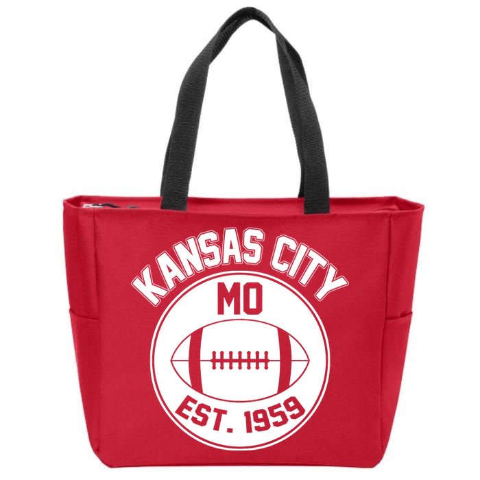 Kansas City Football MO Retro Chief Zip Tote Bag