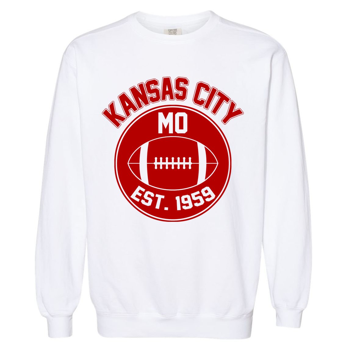 Kansas City Football MO Retro Chief Garment-Dyed Sweatshirt