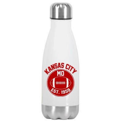 Kansas City Football MO Retro Chief Stainless Steel Insulated Water Bottle