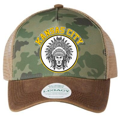 Kansas City Football Vintage Retro KC Logo Legacy Tie Dye Trucker Hat