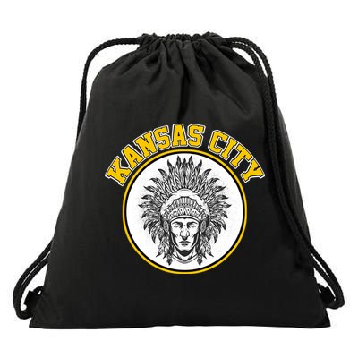 Kansas City Football Vintage Retro KC Logo Drawstring Bag