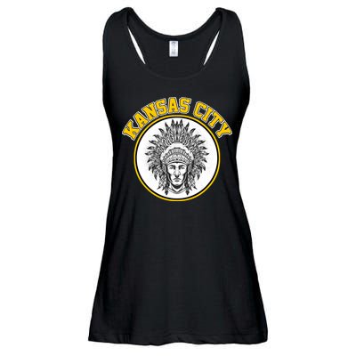 Kansas City Football Vintage Retro KC Logo Ladies Essential Flowy Tank