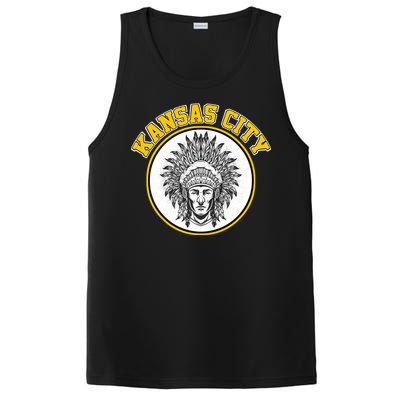 Kansas City Football Vintage Retro KC Logo PosiCharge Competitor Tank