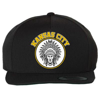 Kansas City Football Vintage Retro KC Logo Wool Snapback Cap