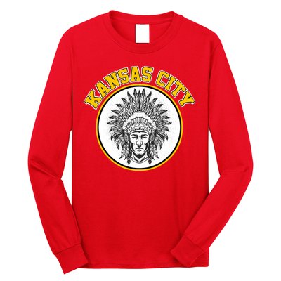 Kansas City Football Vintage Retro KC Logo Long Sleeve Shirt