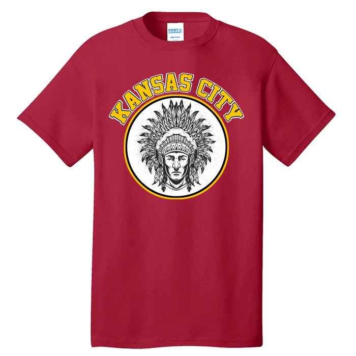 Kansas City Football Vintage Retro KC Logo Tall T-Shirt