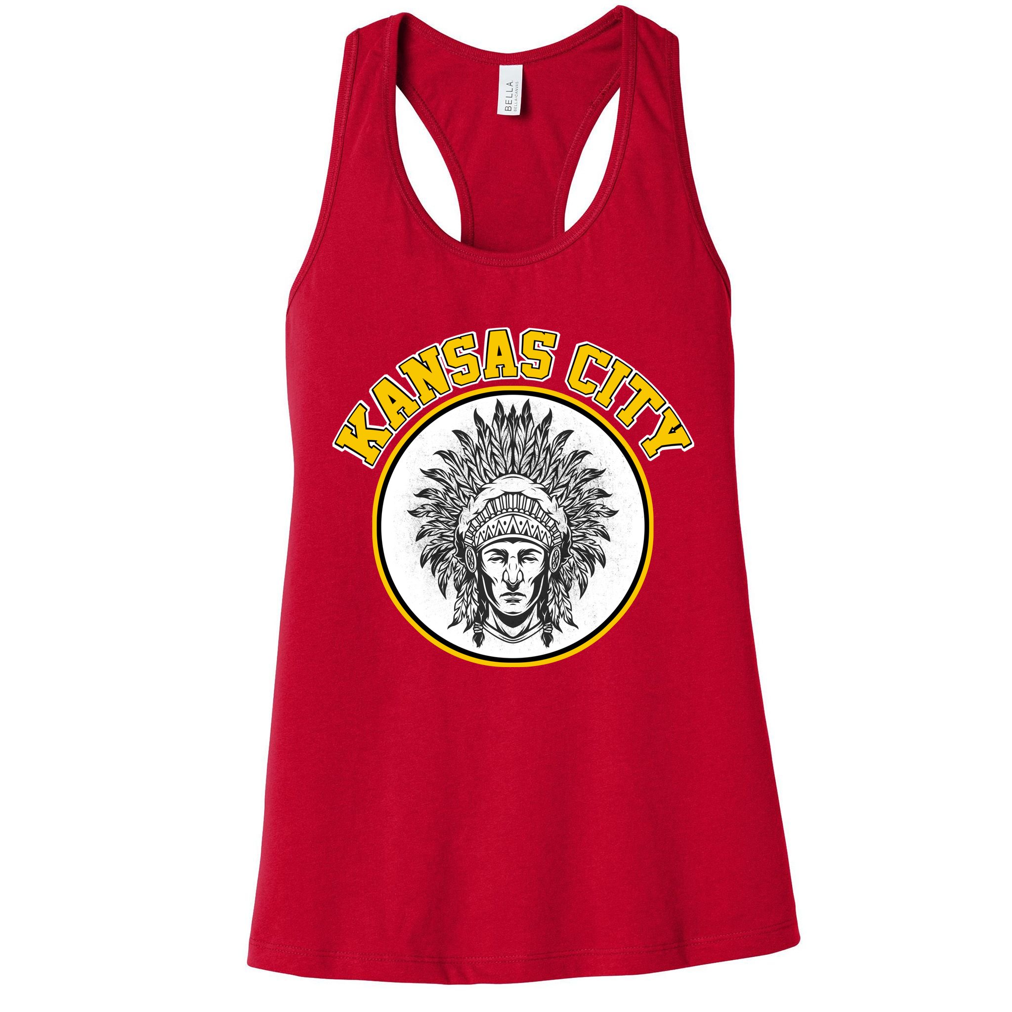 Kansas City Football Vintage Retro KC Logo Womens Tank Top