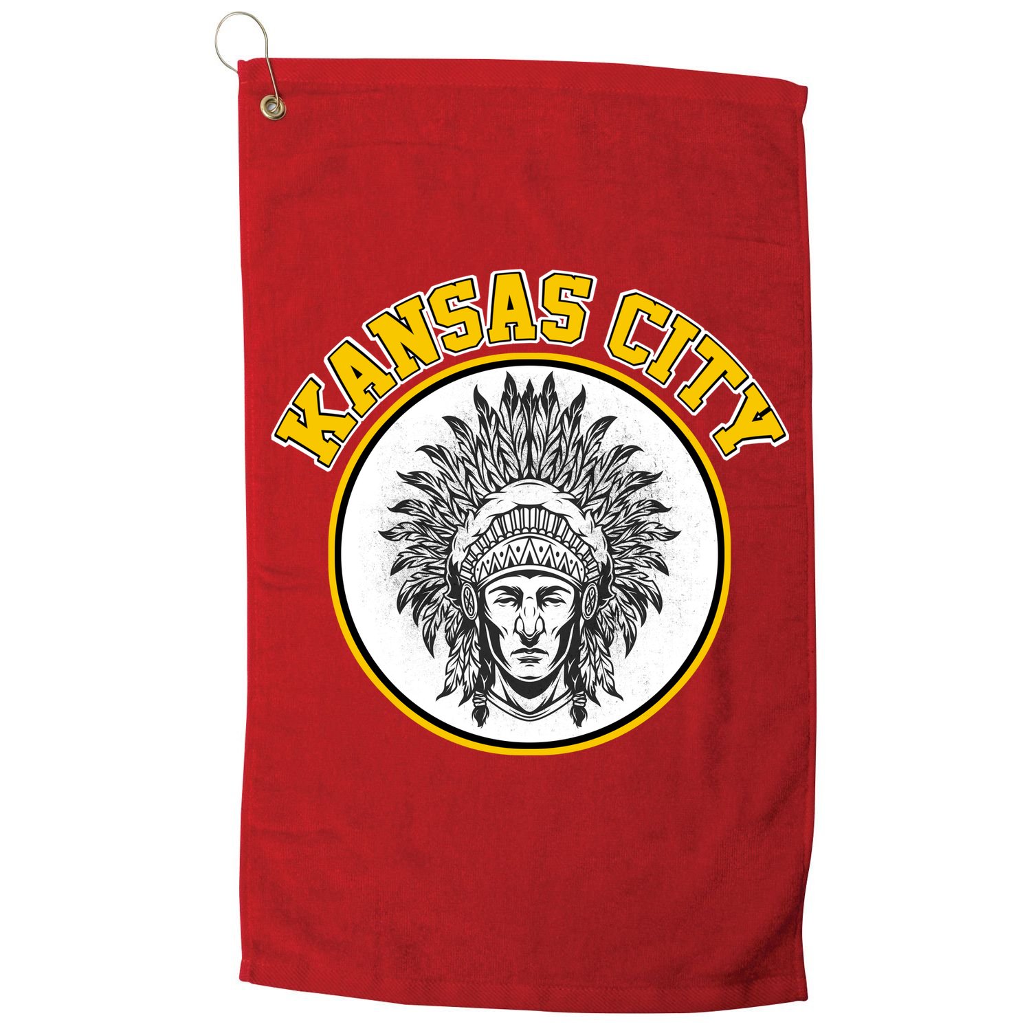 Kansas City Football Vintage Retro KC Logo Golf Towel