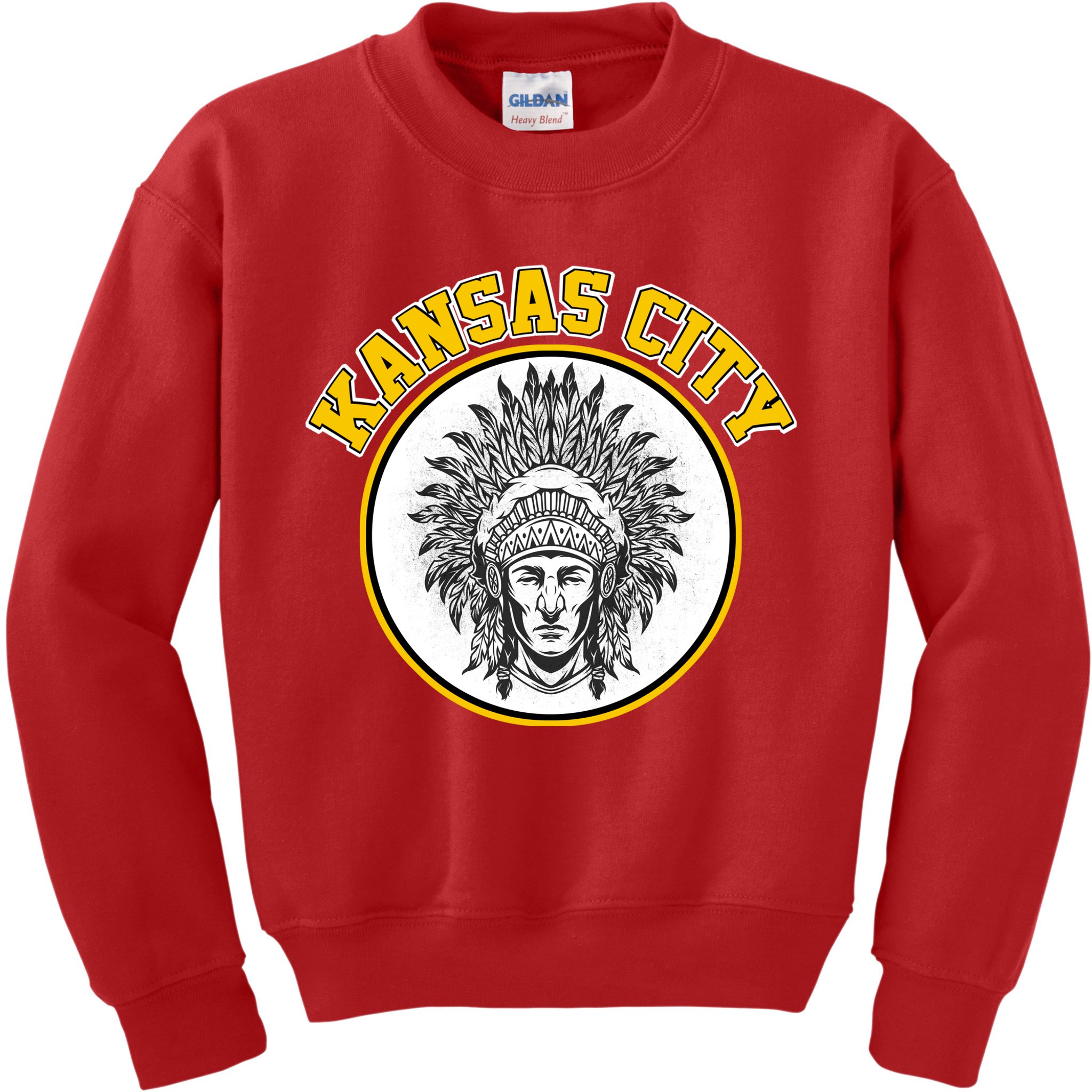 Kansas City Football Vintage Retro KC Logo Kids Sweatshirt