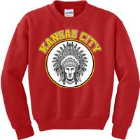 Kansas City Football Vintage Retro KC Logo Kids Sweatshirt