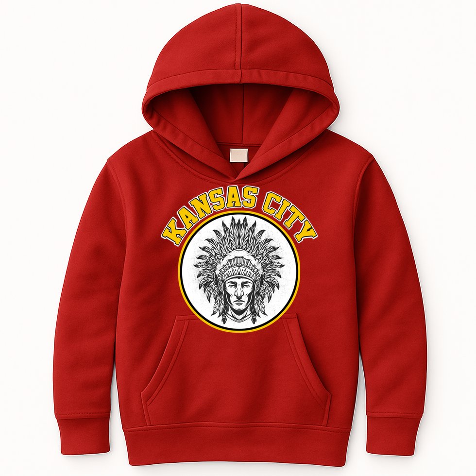 Kansas City Football Vintage Retro KC Logo Kids Hoodie