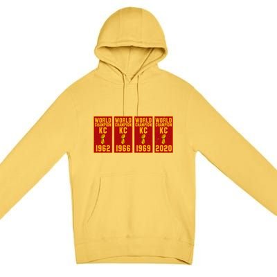 Kansas City Football World Champion Banners Premium Pullover Hoodie