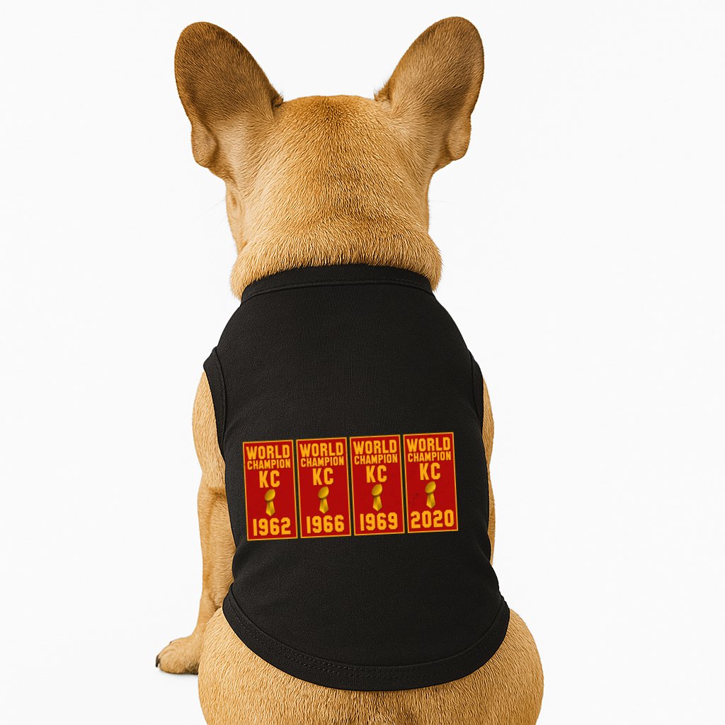 Kansas City Football World Champion Banners Doggie Tank