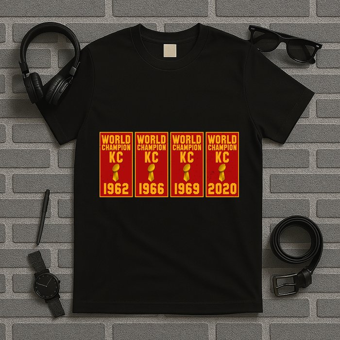 Kansas City Football World Champion Banners T-Shirt