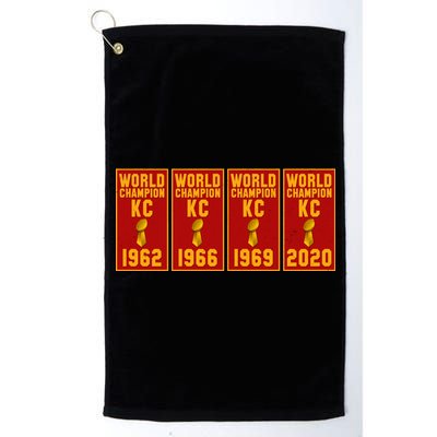 Kansas City Football World Champion Banners Platinum Collection Golf Towel