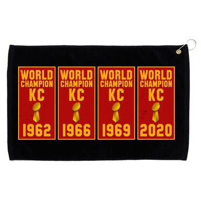 Kansas City Football World Champion Banners Grommeted Golf Towel